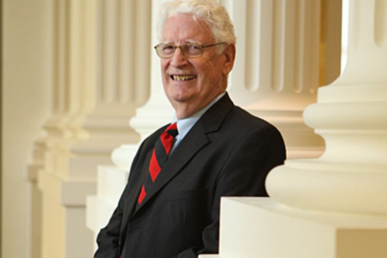 Peter Nowell, one of the discoverers of the Philadelphia Chromosome, at the Chemical Heritage Foundation after he spoke. ( Michael Bryant / Staff Photographer )