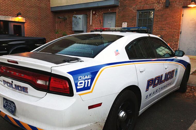 This is a solar-powered police car in Swarthmore. You can see the solar panel on the back of the car.
(Julie Zauzmer/staff)