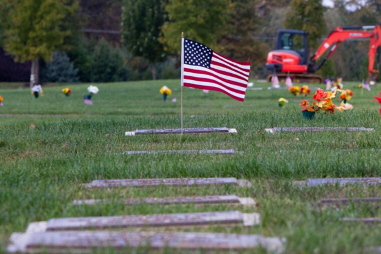 Section R is now only open to family in Brig. Gen. William C. Doyle Cemetery, Arneytown, N.J., Oct. 16, 2014. (DAVID M WARREN/Staff Photographer)
