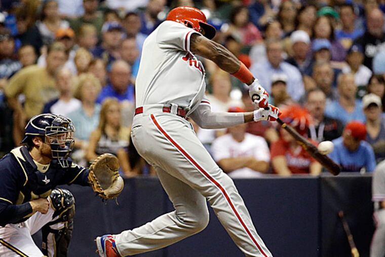 Phillies left fielder Domonic Brown.