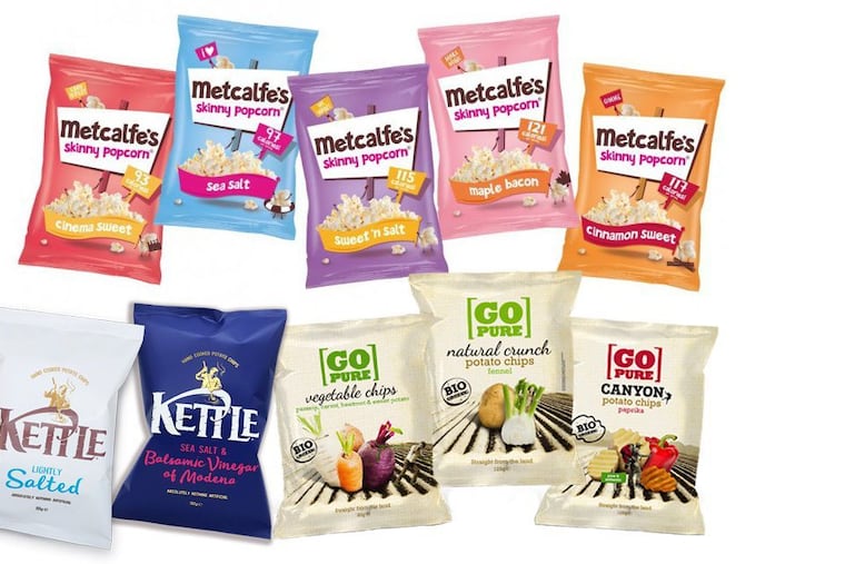 Courtesy photo shows various European snack brands owned by Campbell Soup. The snack brands are part of businesses that Campbell is selling in a bid to reduce debt and focus on its core North American business.