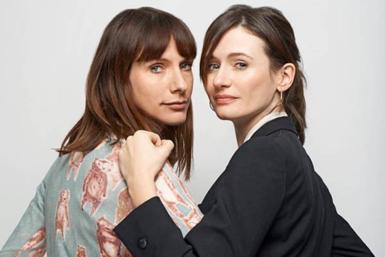 Dolly Wells (left), Emily Mortimer, friends playing friends, in the sitcom "Dolly & Em."