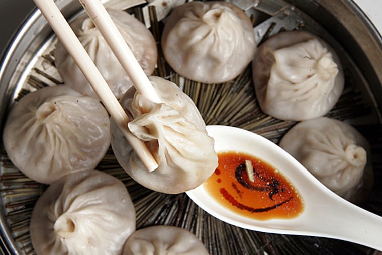 Soup dumplings from Dim Sum Garden.