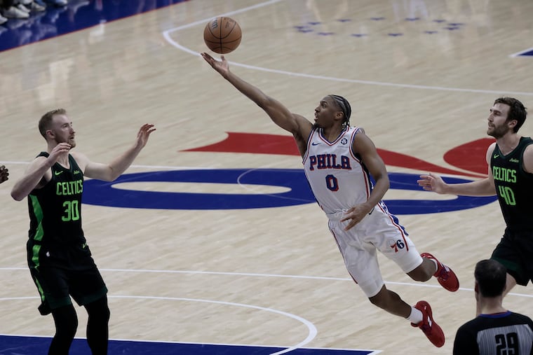 Tyrese Maxey and the Sixers will open the 2025-26 season at the Boston Celtics on Oct. 22.