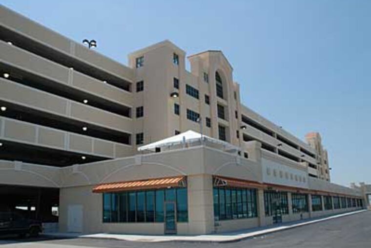 Some say shifting flights to Atlantic City would help unclog Philadelphia International airport. Pictured is the $24.6 million, 1,400-space parking garage in Atlantic City. (Rich Krents / For The Inquirer)