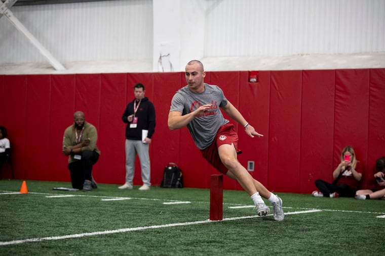 Temple’s Evan Simon had his family present during Thursday's pro day.