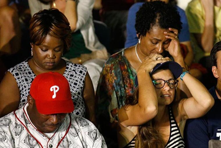 Taney fans watching the Dragons play against Las Vegas. (Michael Bryant/Staff Photographer)