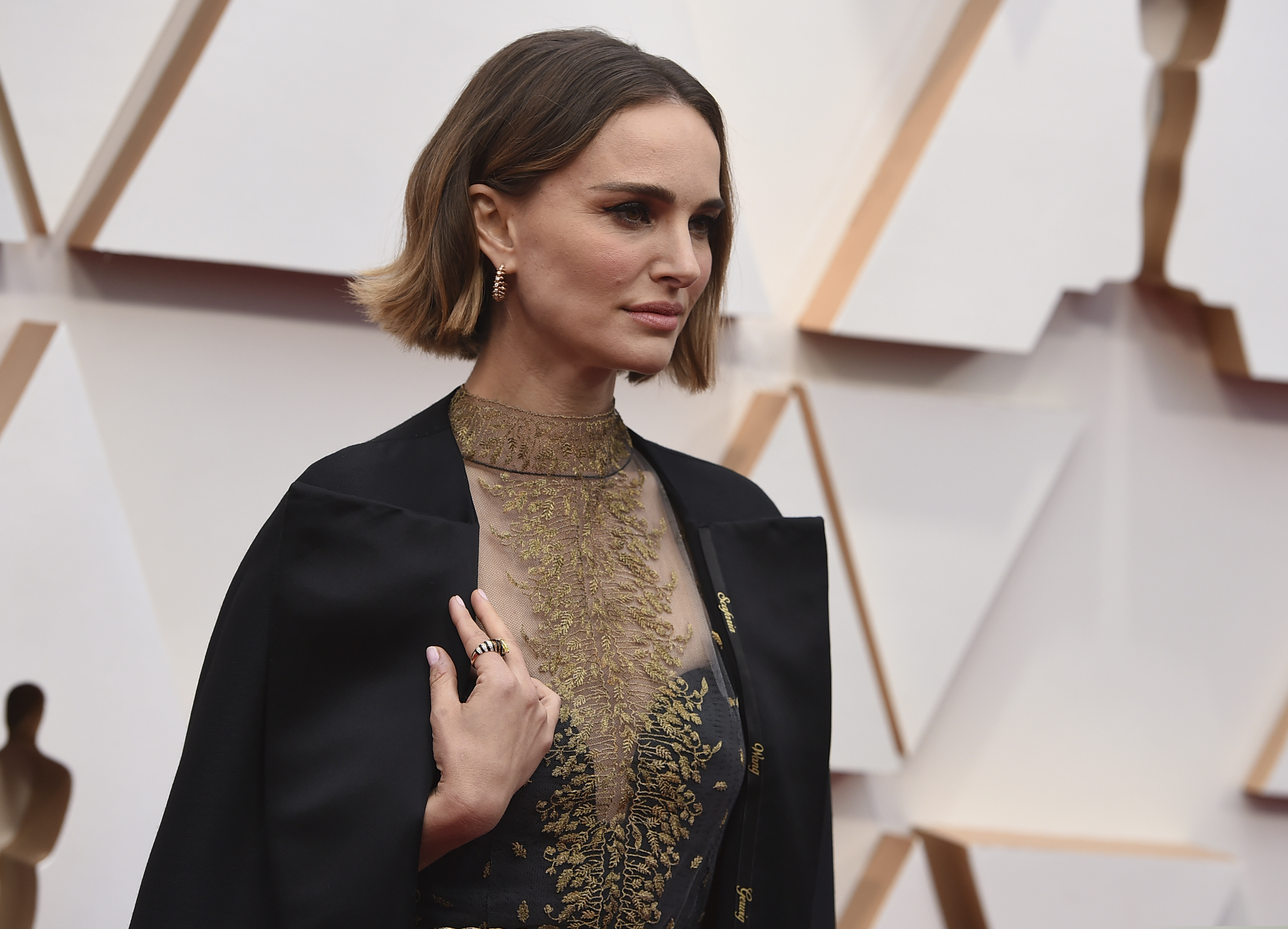 Natalie Portman on the red carpet at this year's Oscars.