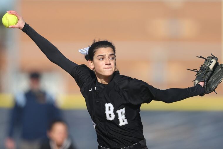 Bishop Eustace pitcher Izzy Kelly (7) throws a pitch during a game against Timber Creek on Friday.