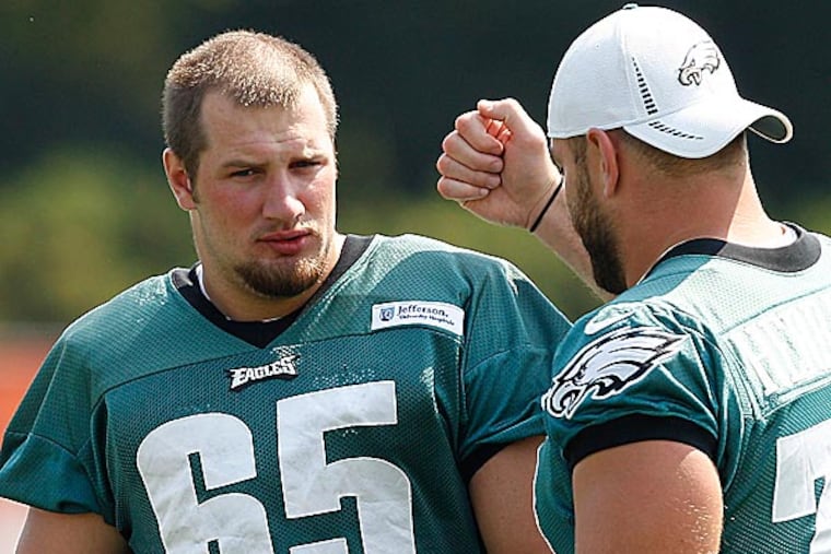 Eagles offensive lineman Lane Johnson. (David Maialetti/Staff Photographer)