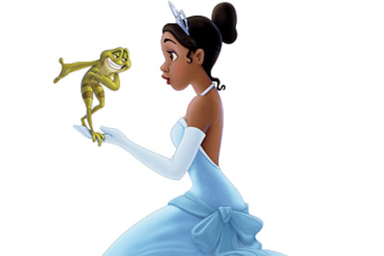 Princess Tiana is voiced by Anika Noni Rose, and Prince (and frog) Naveen by Bruno Campos.