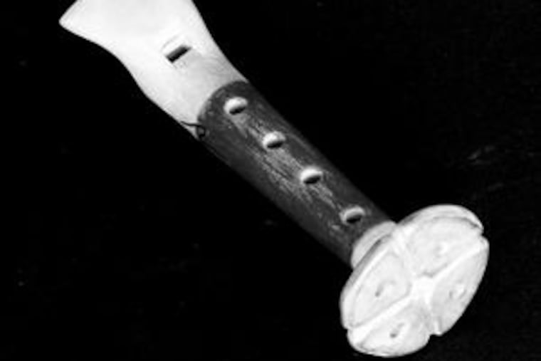 A flute replica created by Velazquez. Chronicles by Spanish priests from the 1500s described the Aztec and Mayan sounds as doleful.