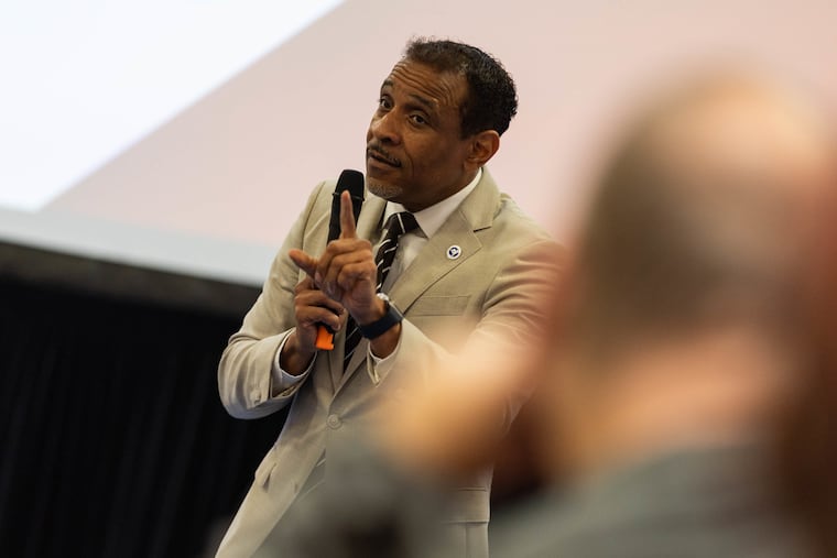 Superintendent Tony B. Watlington Sr., shown in this August file photo, was part of a national panel of school leaders who discussed "groundbreaking" achievements in their districts. The Council of Great City Schools is hosting its annual convention in Philadelphia; the School District of Philadelphia is hosting educators from across the country this week.