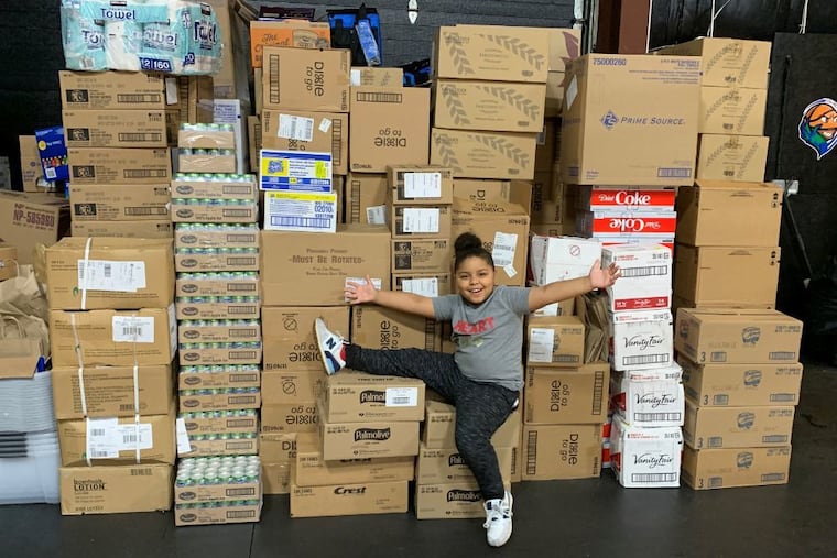 Cavanaugh Bell, 7, has collected donations for his Maryland food pantry, as well as to send to the Pine Ridge Indian Reservation in South Dakota.