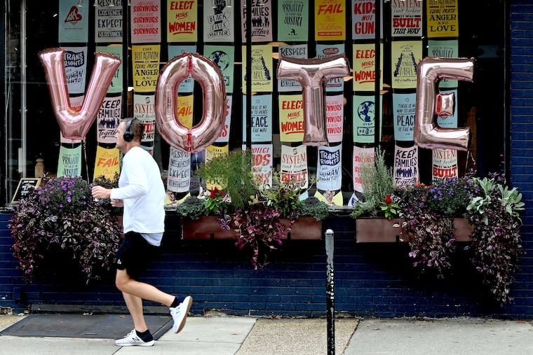 Front window display of the gift shop Occasionette Collingswood gift shop in downtown Collingswood on Sept. 30.