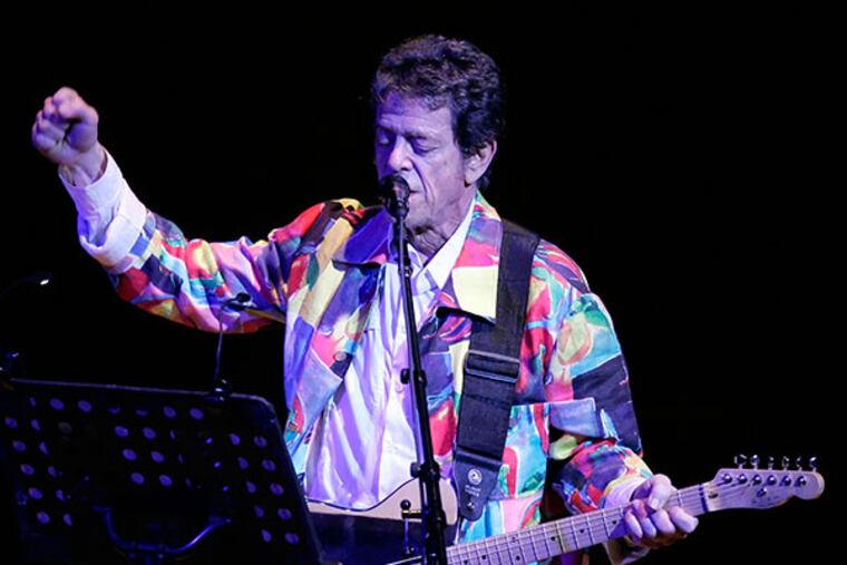 Lou Reed performs during the Tibet House U.S. Benefit Concert, Monday, Feb. 26, 2007 at Carnegie Hall in New York. (AP Photo/Stephen Chernin)