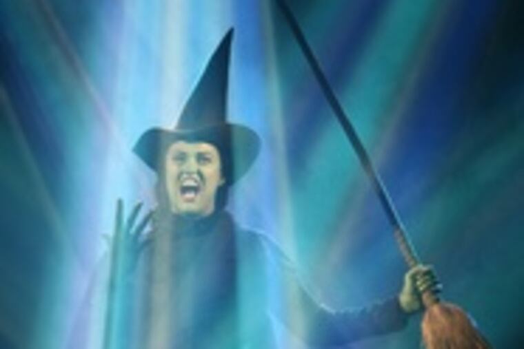 The musical "Wicked," based on Gregory Maguire's novel, tells how the Wicked Witch (Victoria Matlock) got to be that way.