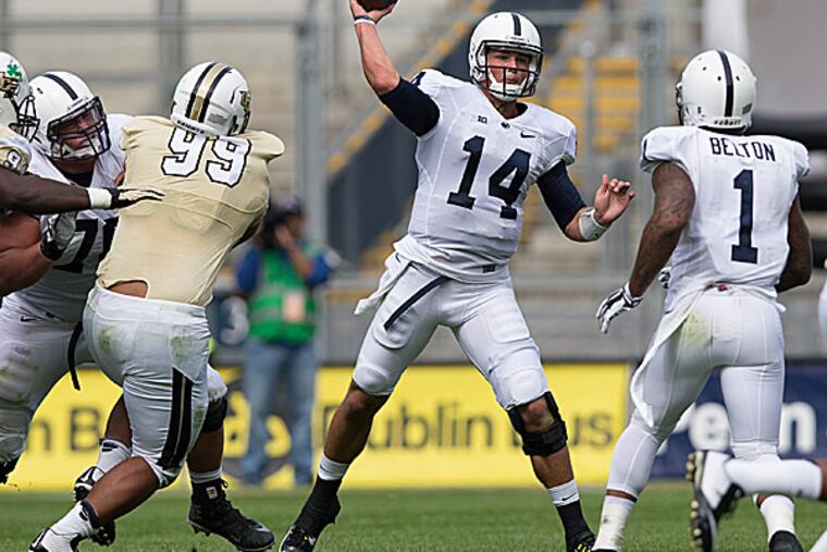 Penn State quarterback Christian Hackenberg. (Joe Hermitt/PennLive.com/AP)