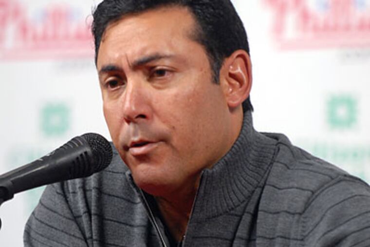 Phillies general manager Ruben Amaro Jr. met with the coaching staff yesterday in New York. (Ron Tarver / Staff file photo)