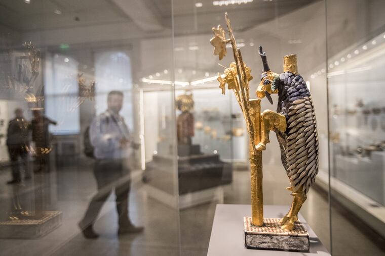 The silver and gold "Ram in Thicket," found by Penn archaeologists at Ur in the 1920s and now widely considered one of the ancient world’s great masterpieces, is well displayed in the Penn Museum’s renovated Middle Eastern Galleries, which reopen Saturday after a five-month closure.