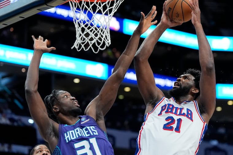 Joel Embiid is averaging an NBA-high 35 points along with 11.4 rebounds and a career-best 5.9 assists.