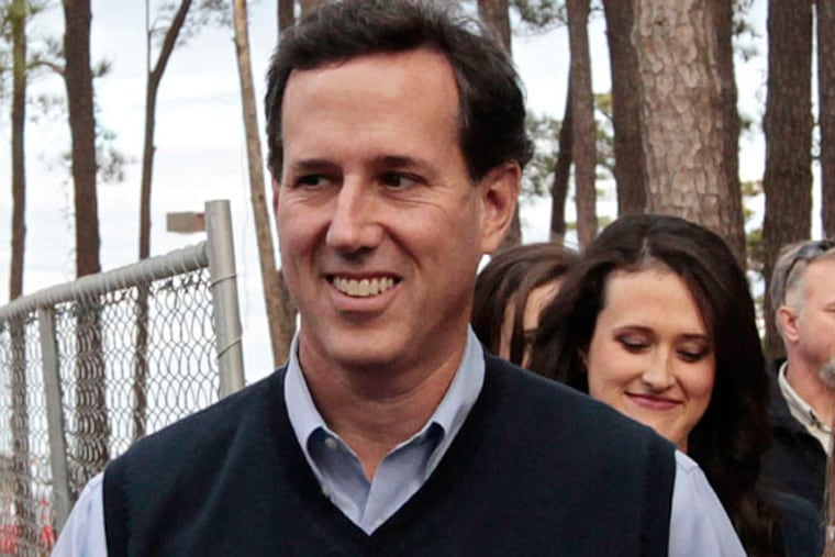 Rick Santorum, seen here in 2012.