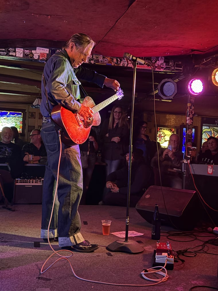 Joe Doe tunes up at John & Peter's Place in New Hope on April 25, 2026.