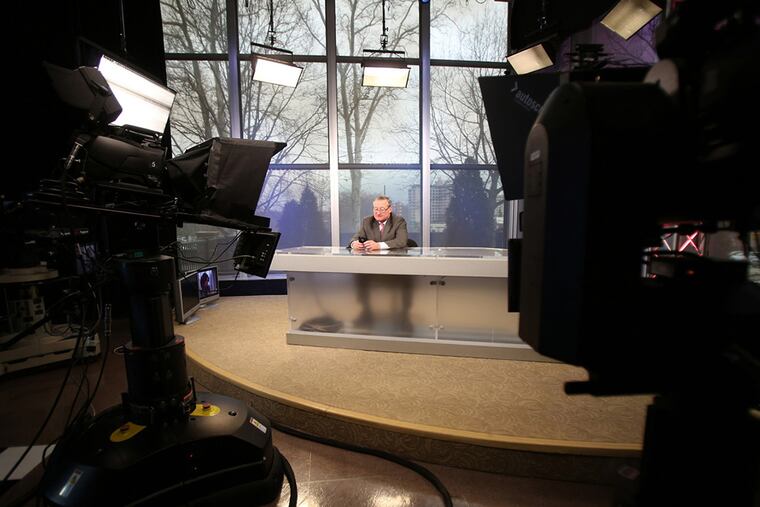 Jim Kenney awaits the start of an NBC10 interview with Jim Rosenfield on March 31, 2015. (STEPHANIE AARONSON/Staff Photographer)
