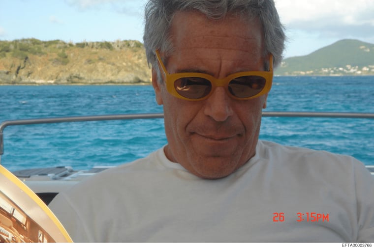 This undated photo released by the U.S. Department of Justice shows Jeffrey Epstein.