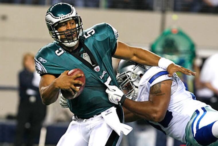 Donovan McNabb and the Eagles were routed Sunday by the Cowboys. (Ron Cortes/Staff Photographer)