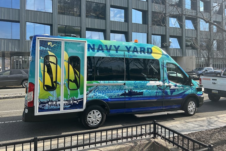 The Navy Yard self-driving shuttle will be available for use by workers and visitors Monday through Friday from 10 a.m to 2 p.m., running every ten minutes on a loop within the Navy Yard.