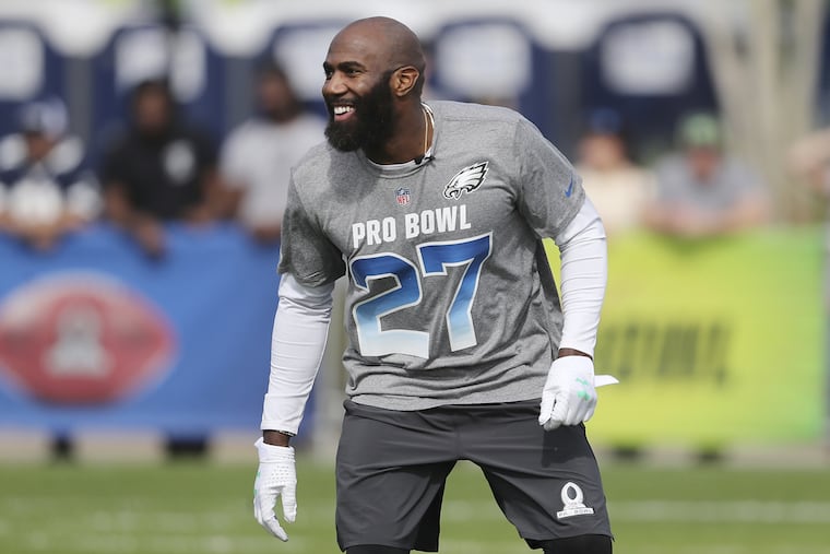 NFC safety Malcolm Jenkins in action during Pro Bowl NFL football practice, Wednesday, Jan. 23, 2019, in Kissimmee, Fla.