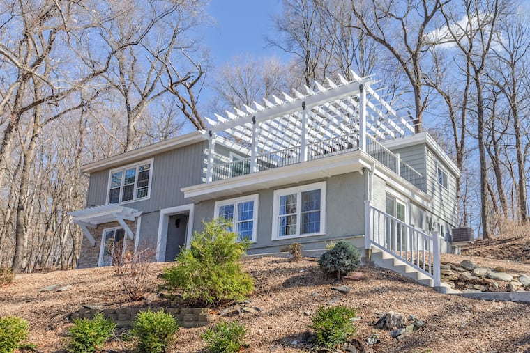 This home on a hill in the Exton area of West Whiteland Township, Pa., is listed for $550,000.