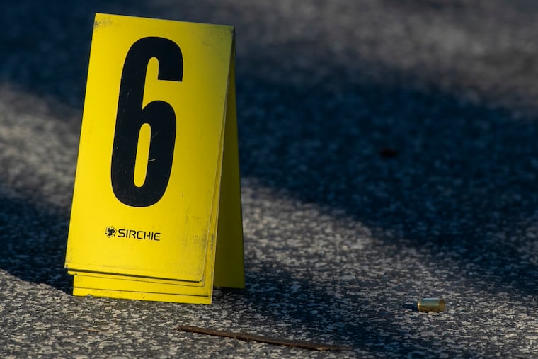 Gun violence again punctuated a weekend overnight in Philadelphia, where 10 people were shot, two fatally, Saturday night into Sunday morning. A 1-year-old present at a double shooting was spared.