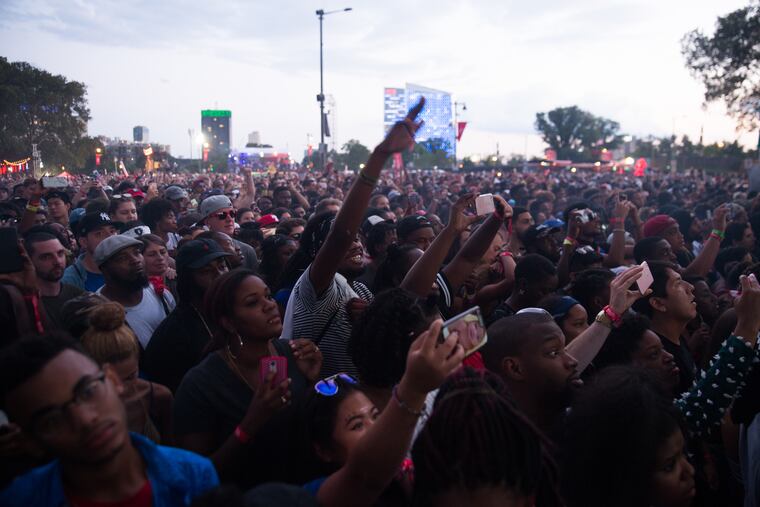 The crowd at the 2017 Made in America Festival.