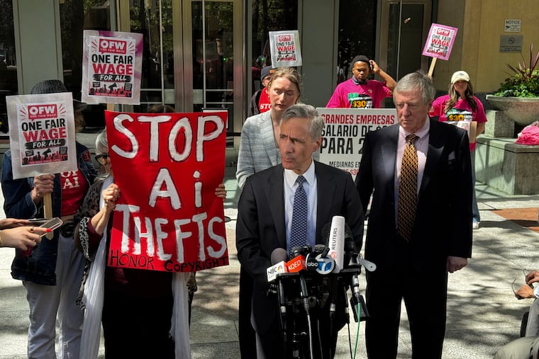 Bill Savitt, an attorney for OpenAI, speaks to the media after a jury ruled in the company's favor in a federal trial in Oakland, Calif., on Monday, May 18, 2026.