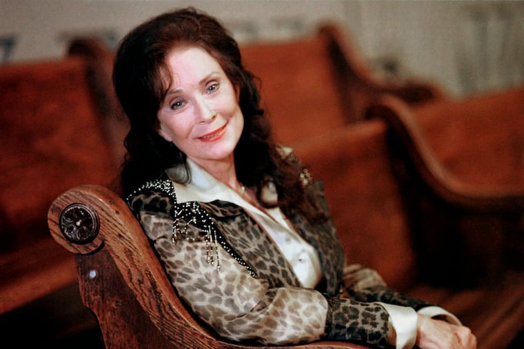 Country music great Loretta Lynn poses for a portrait in September 2000 in Nashville, Tenn. Lynn, the Kentucky coal miner’s daughter who became a pillar of country music, died Tuesday at her home in Hurricane Mills, Tenn. She was 90.