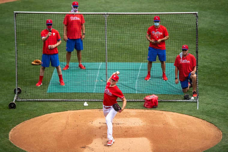 Nick Pivetta is competing for a spot in the Phillies' initial five-man rotation.