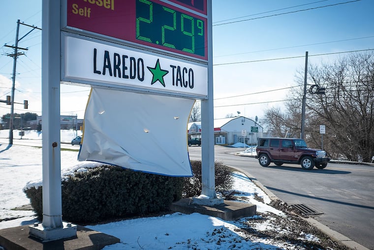 Still under construction, the Laredo Taco Co. prepares to join the Sunoco gas station on Gap Newport Road in Avondale.