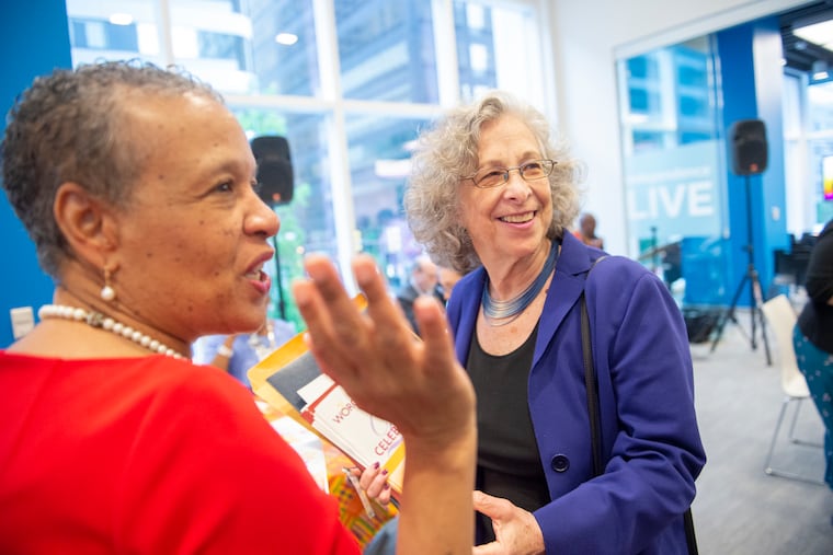 Lynne Cutler (right) founded Women's Opportunities Resource Center 25 years ago to develop self-sufficiency among disadvantaged woman through entrepreneurship. Donna Allie, CEO of Team Clean, Inc., a janitorial service in Philadelphia, is a WORC board member.