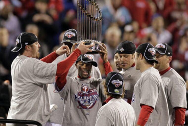 The Phillies beat the Tampa Bay Rays in five games to win the 2008 World Series. (Steven M. Falk/Staff file photo)
