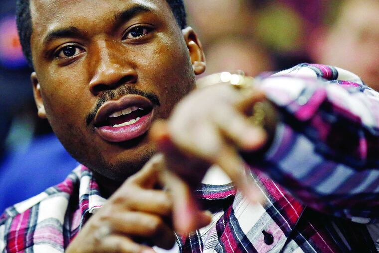 Hip-hop artist Meek Mill last year. He'll bring his show to the Wells Fargo Center on Feb. 10.