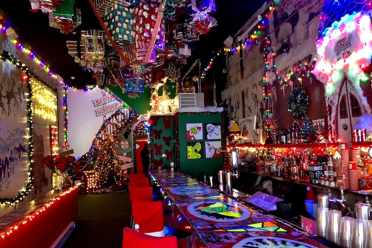 The interior of Tinsel, 116 S. 12th St., is a tribute to Christmas decor.