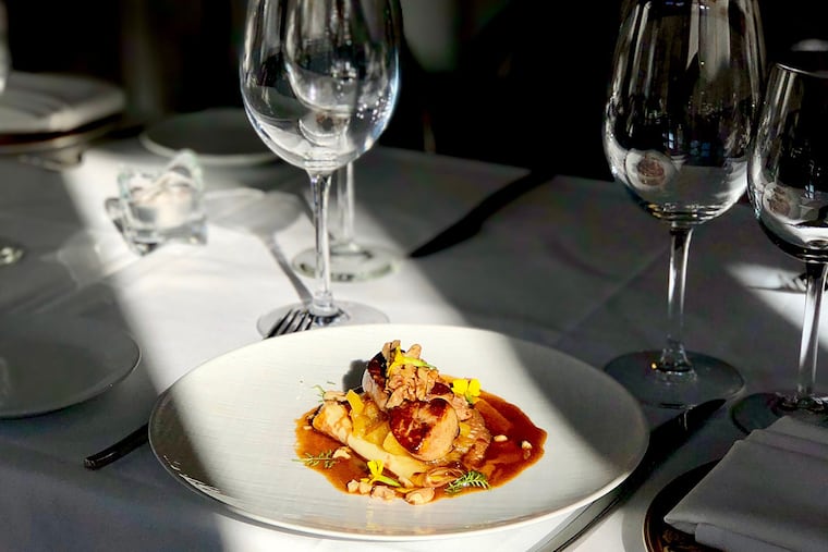 Foie gras with peach jam, toasted walnut, and honey crepe is on the menu at June BYOB, opening Aug. 21 at 1911 E. Passyunk Ave.