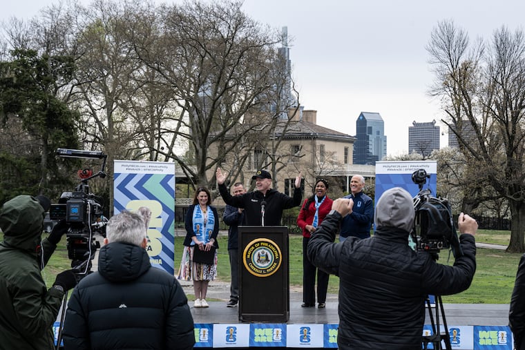 FIFA President Gianni Infantino, center, will visit Lemon Hill Park on Thursday, April 10 for an operational planning tour of Philadelphia Soccer 2026’s FIFA Fan Festival site