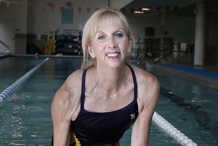 Carol Restrepo of Haddonfield. Her 60th birthday wish is to compete with family members in a Master's swim meet Sunday in Glassboro. ELIZABETH ROBERTSON / Staff Photographer