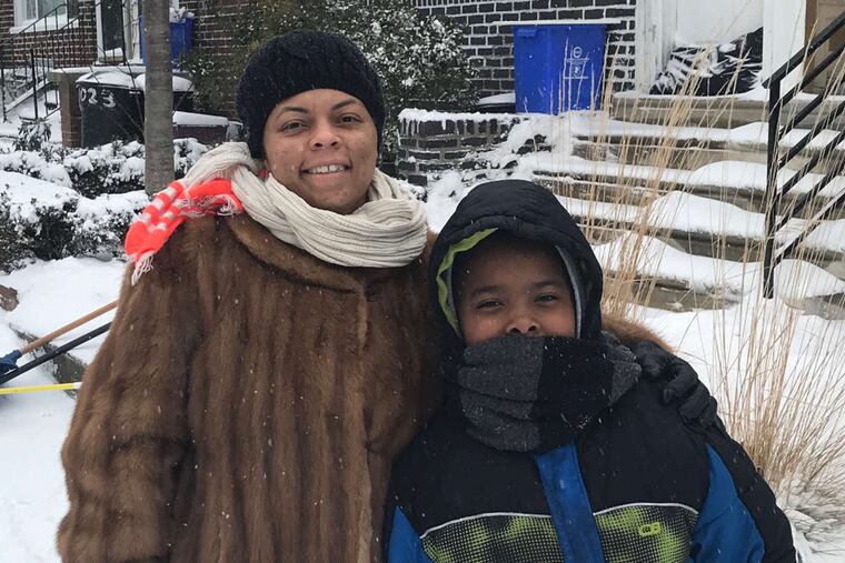 Nadira Branch and her son, Amin Branch, 10.