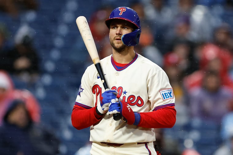 Phillies shortstop Trea Turner's production has fallen off dramatically since last season when he won the National League batting title.