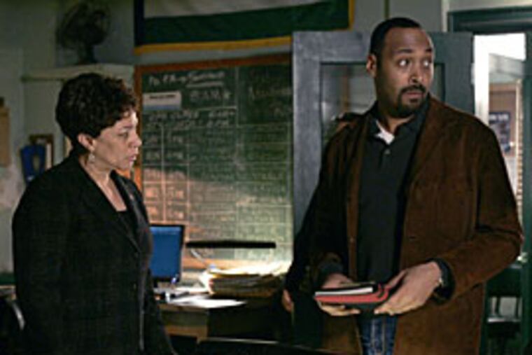 S. Epatha Merkerson stars as Lt. Anita Van Buren and departing cast member Jesse L. Martin plays Detective Ed Green on "Law and Order."