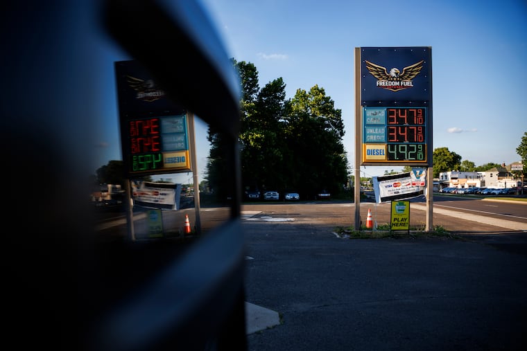 Gas prices at $3.47 a gallon at a Freedom Fuel gas station in Bristol.